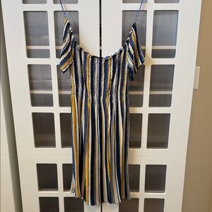 Striped Off-Shoulder Dress